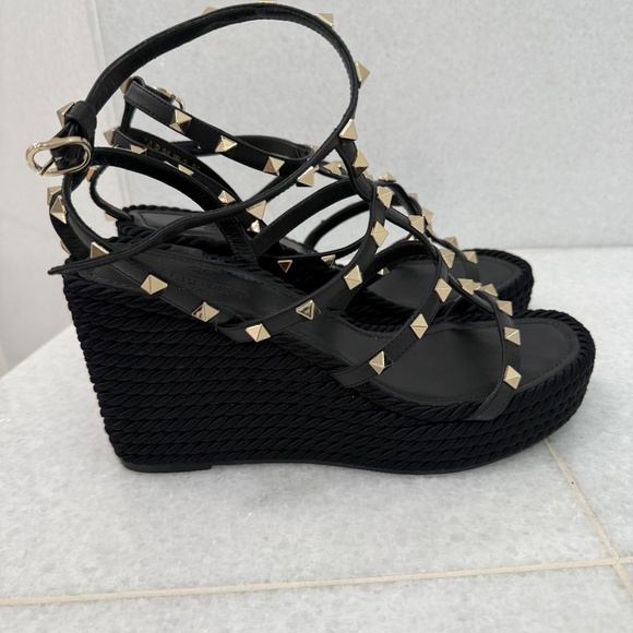 Valentino Wedge sandal in black size 39 - Picture 3 of 6